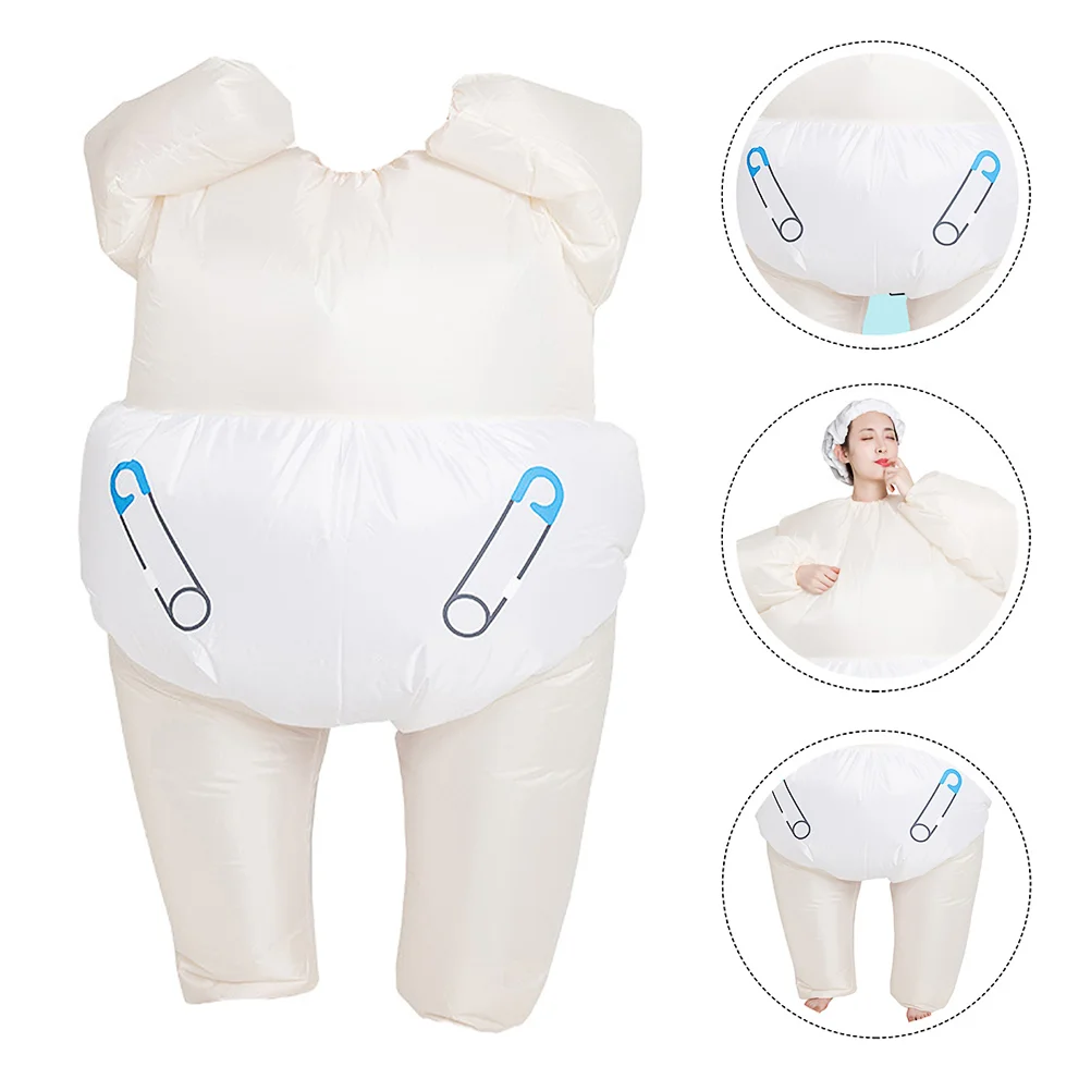 

Giant Baby Inflatable Clothes Cartoon Blow Costume Cosplay Fancy Dress Adults Performance Outfit Makeup