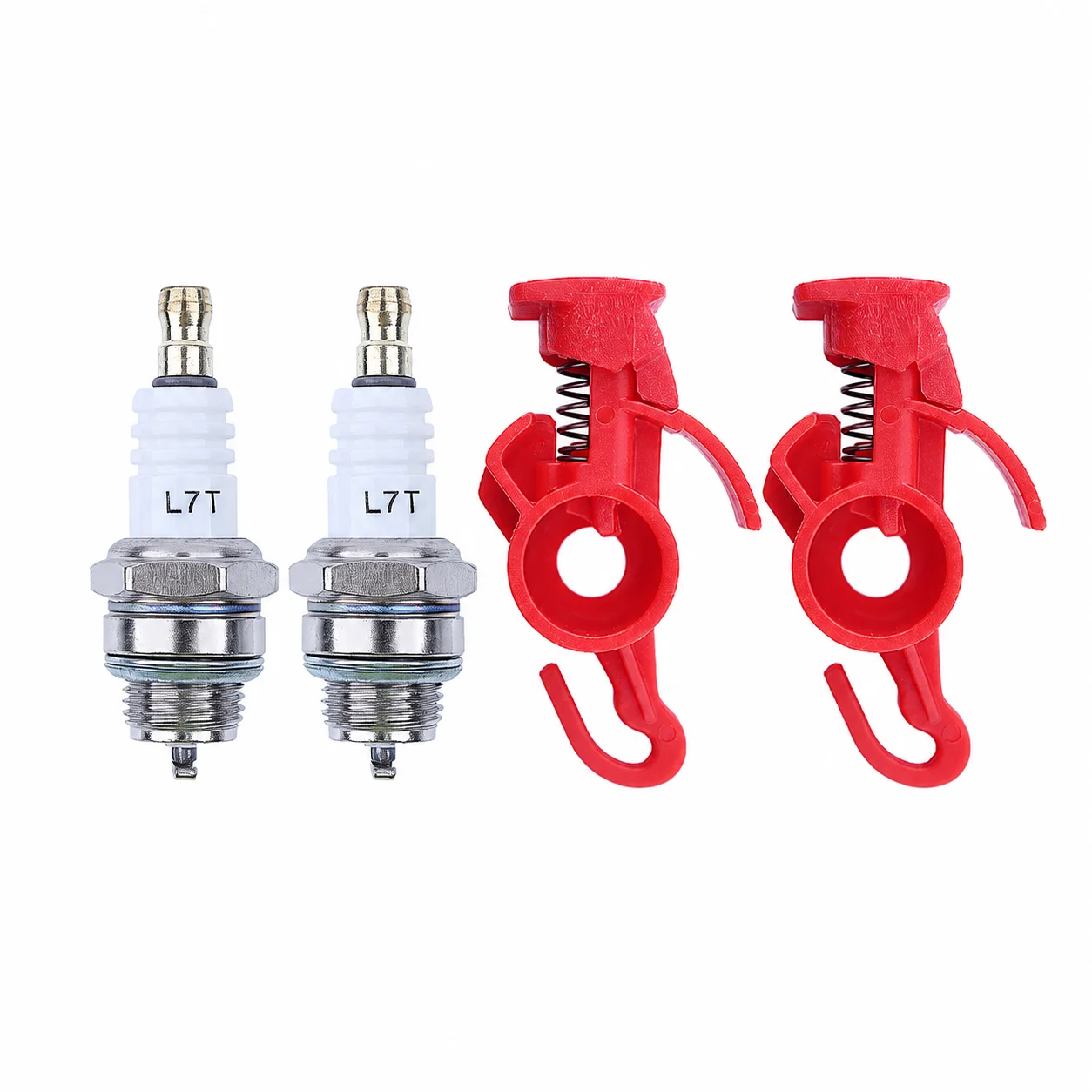 Фото Для Husqvarna 135, 135e, 140, 140e, 435, 435e, 440e: 2 шт. выключателей зажигания, 2 шт. свечей зажигания (замена 5448443-02) — Комплект для ремонта бензопилы №1