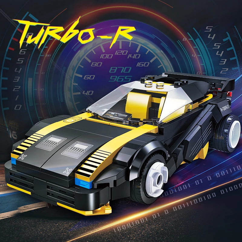 Детские интеллектуальные строительные блоки мини-модель спортивного автомобиля