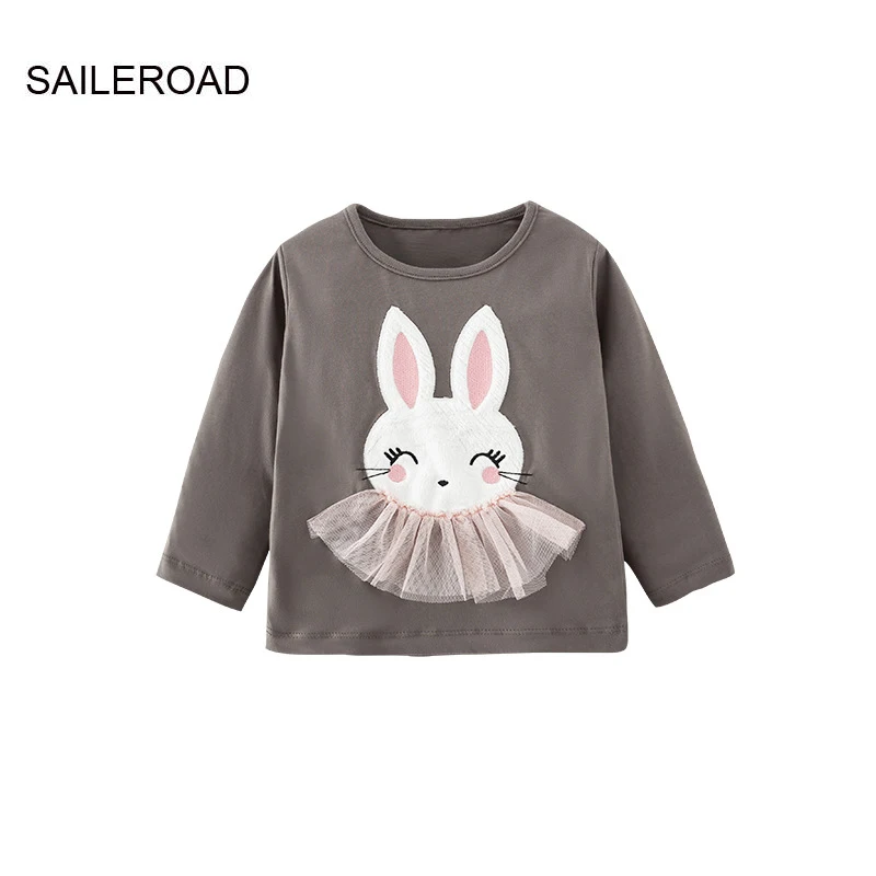 

SAILEROAD 2-7T Boys Autumn Tops Long Sleeve Rabbit T Shirts Kids Baby T Shirt Cotton Toddler Children Clothes