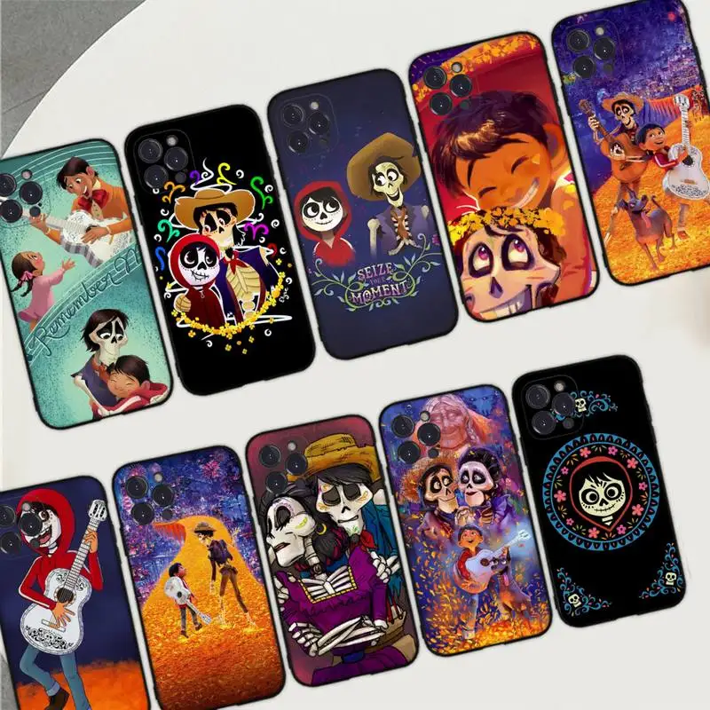 

Disney Coco Phone Case Silicone Soft for iphone 14 13 12 11 Pro Mini XS MAX 8 7 6 Plus X XS XR Cover