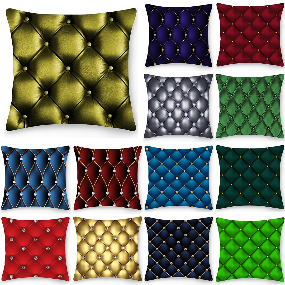 

3D Geometry Printed Throw Pillow Cover Living Bedroom Decor Cushion Cover 45x45cm Car Chair Bed Sofa Decorative Cushion Covers