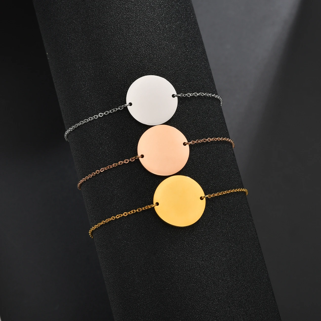 Браслеты женские и мужские позолоченные из нержавеющей стали в стиле панк