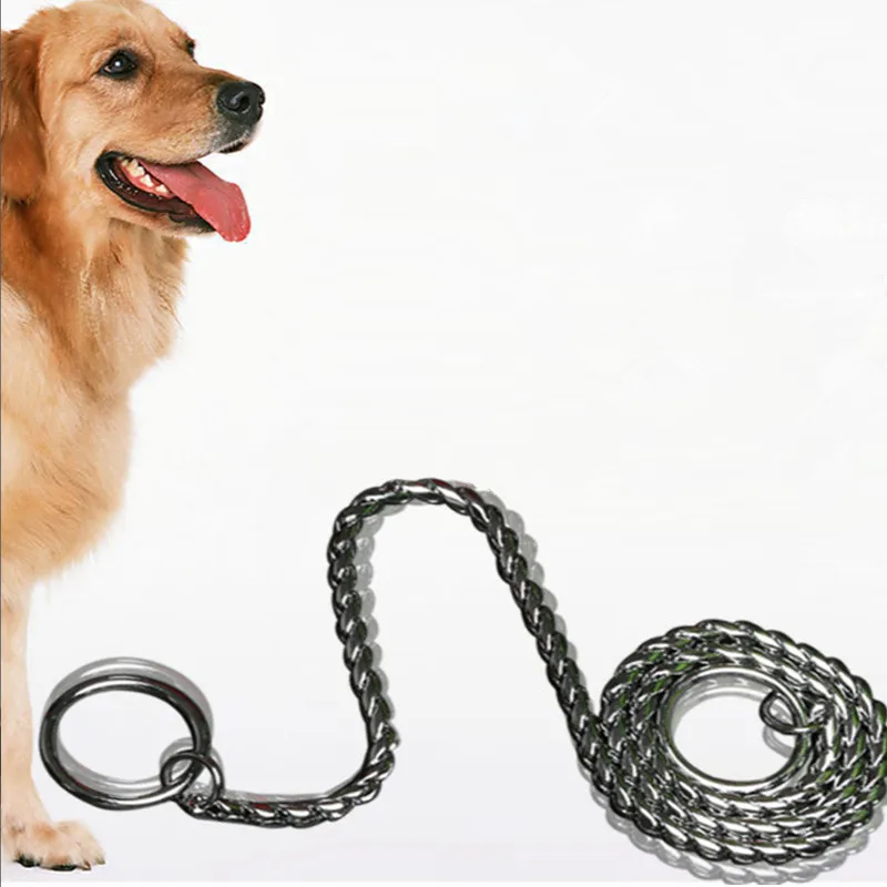 

Собачий ошейник из нержавеющей стали, змеиная цепь, металлический горный ошейник, цепочка для обучения щенка, животного, для показа, для про...