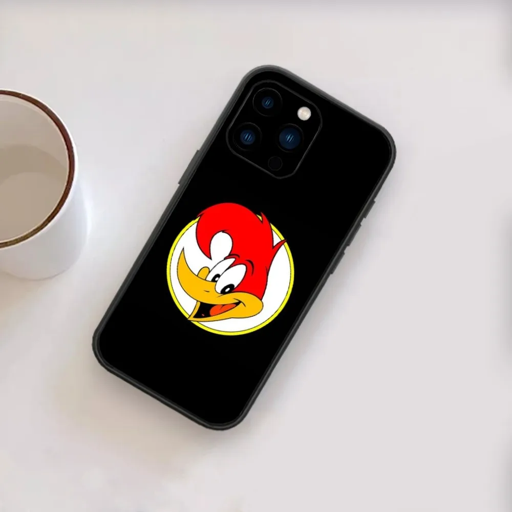 Чехол Т-The W-Вуди W-Woodpecker для телефона iPhone 13 14 15 11 12 X XS Mini Pro Max черный чехол