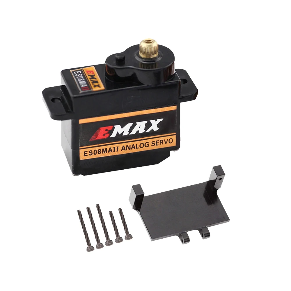 

New 1PCS EMAX ES08MA II Metal Gear Analog Servo & Mount for 1/24 Axial SCX24 RC Car Boat Model Upgrade Parts