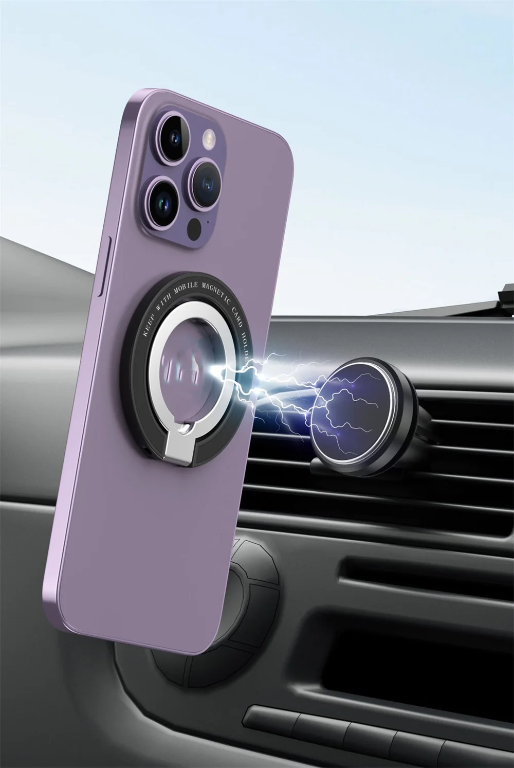 Роскошная магнитная ручка для телефона из сплава iPhone 16 15 Pro Max держатель колец MagSafe