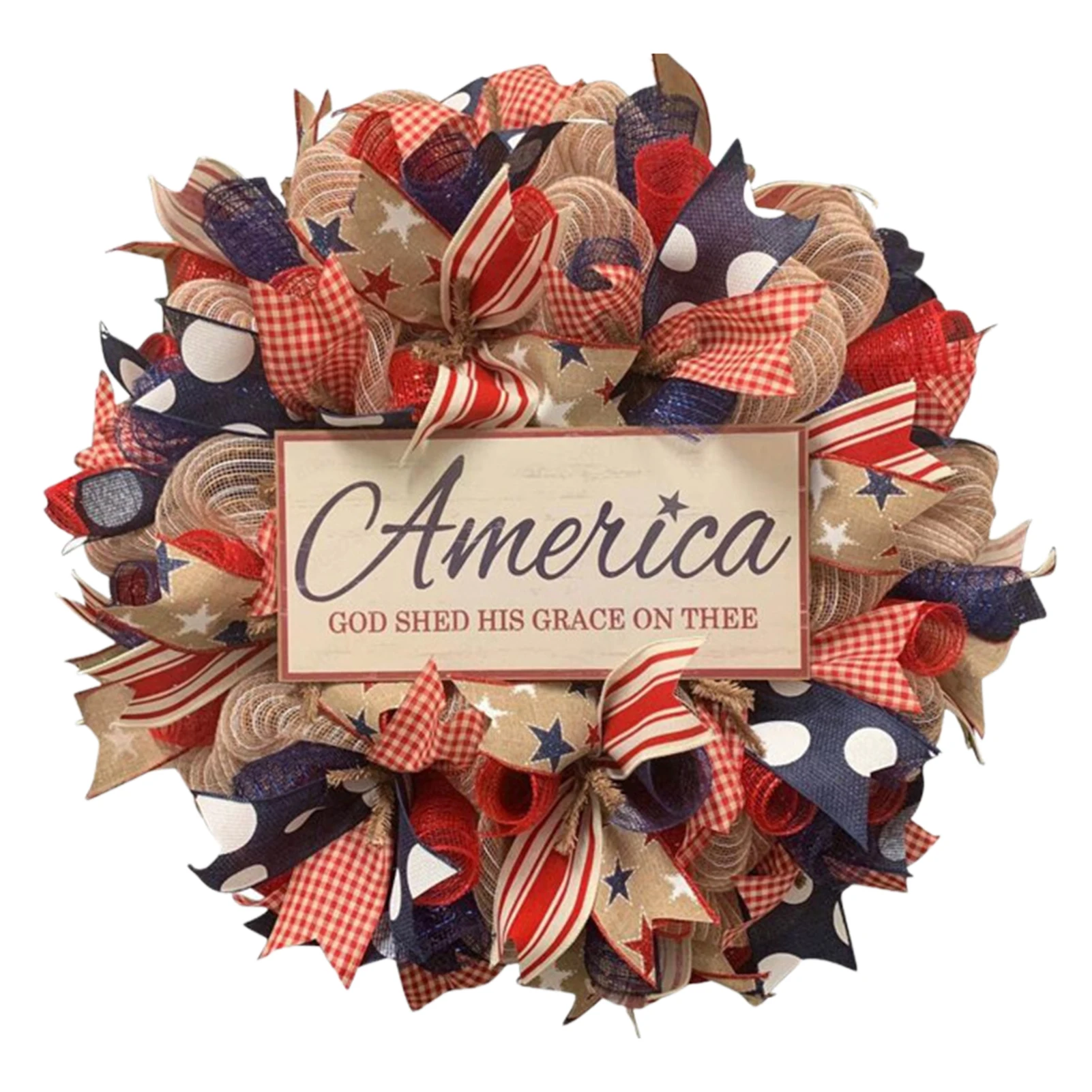 

Венок на входную дверь 4 июля, венки на входную дверь 4 июля, декорирование на дверь, гирлянда на День Независимости, патриотивечерние, весна-...