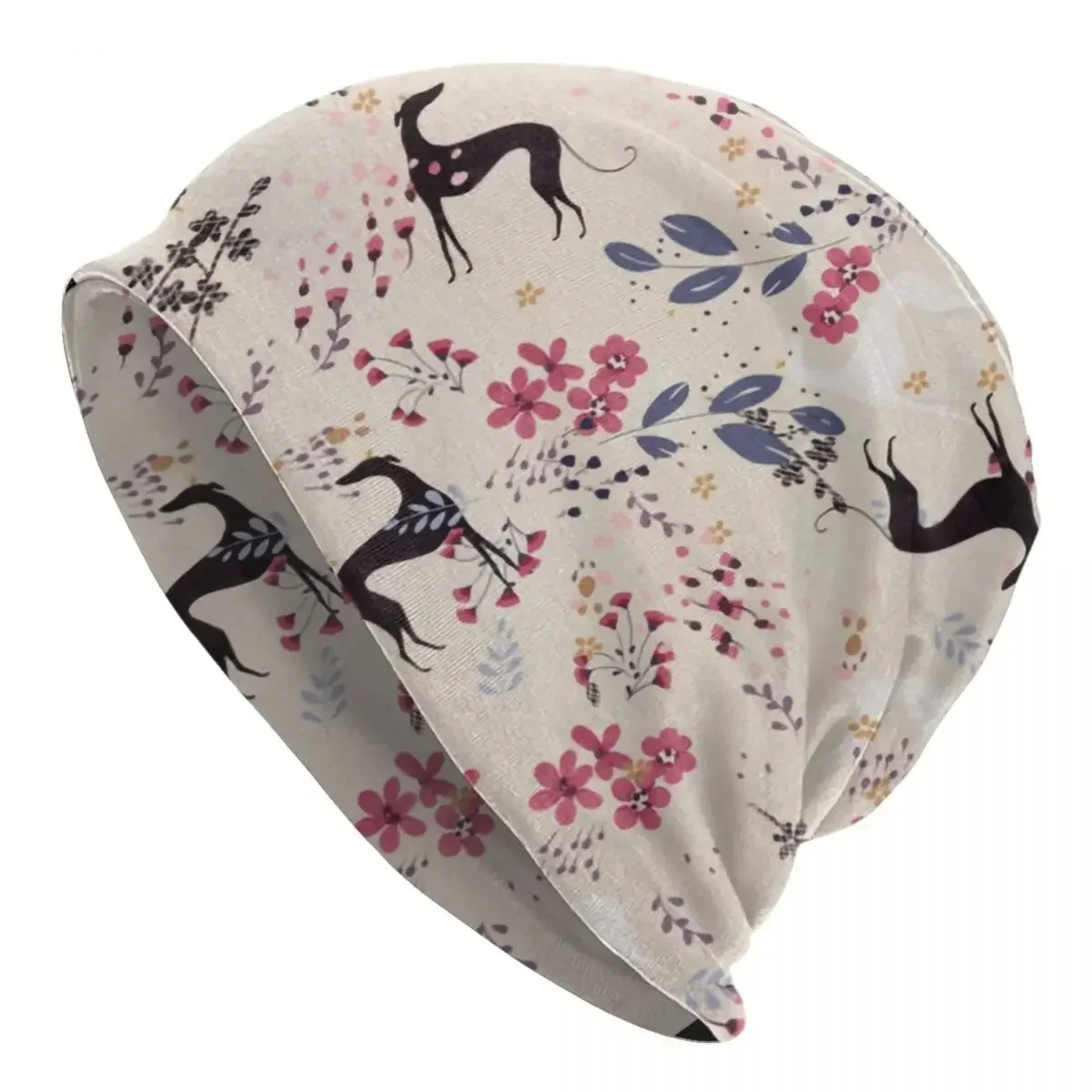 Борзая Цветок Любовь Черепа Шапки Уличная одежда Зимние теплые вязаные шапки для