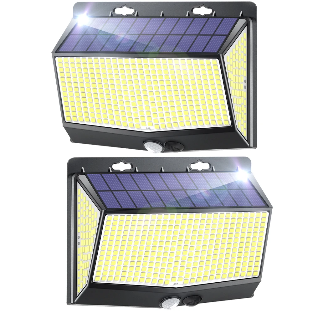 

Claoner 468 LED Solar Lights for Outdoor Usewith Motion Sensor 280° Super Bright IP65 Wall Lamp Waterproof for Carport Garden