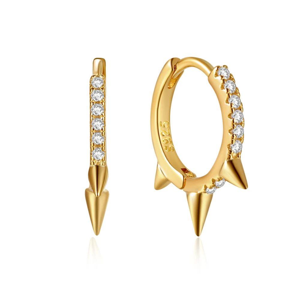 

CANNER Color Zircon Simple Love Earrings For Women 925 Sterling Silver Earrings Hoops Pendientes Plata Piercing Gold Jewelry