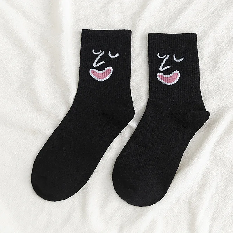 Funny Socks Korea Funky Harajuku Trend Women Colorful Funny Expression Socks Girl Kawaii Socks Unisex Surprise Mid Women Socks