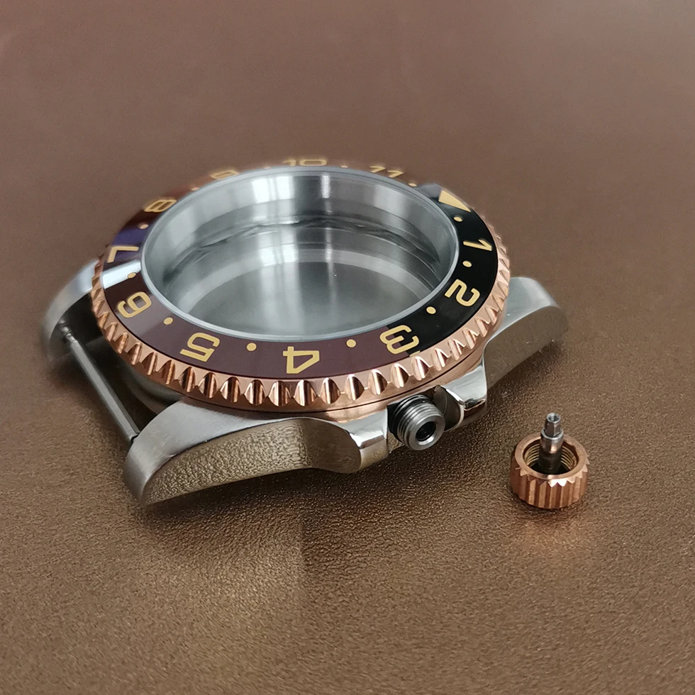 Watch accessories room rose gold watch case 40mm sapphire glass fine steel assembly Japan NH35, NH36 movement