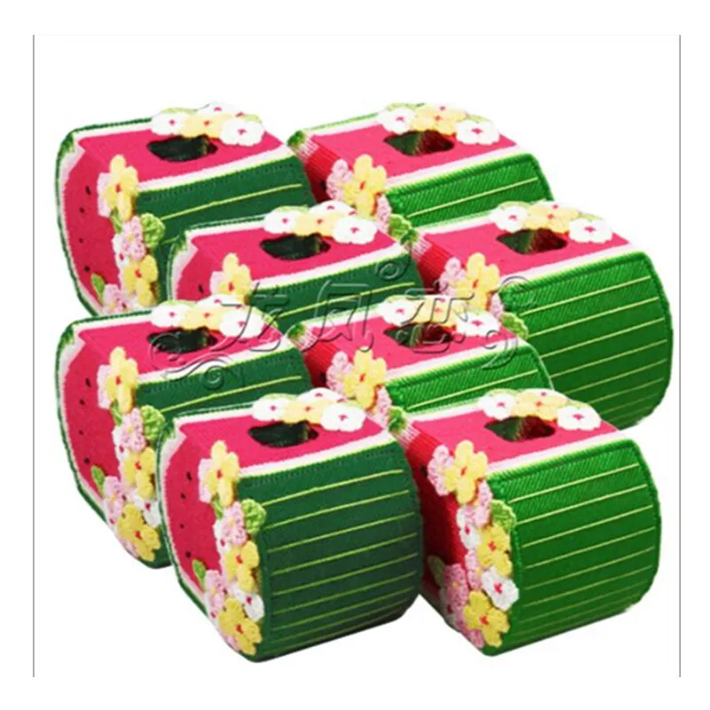 

12x16x14cm New Kind of Paper Towel Box storage tissue box embroidery kit DIY handmade craft set Crocheting knitting needlework