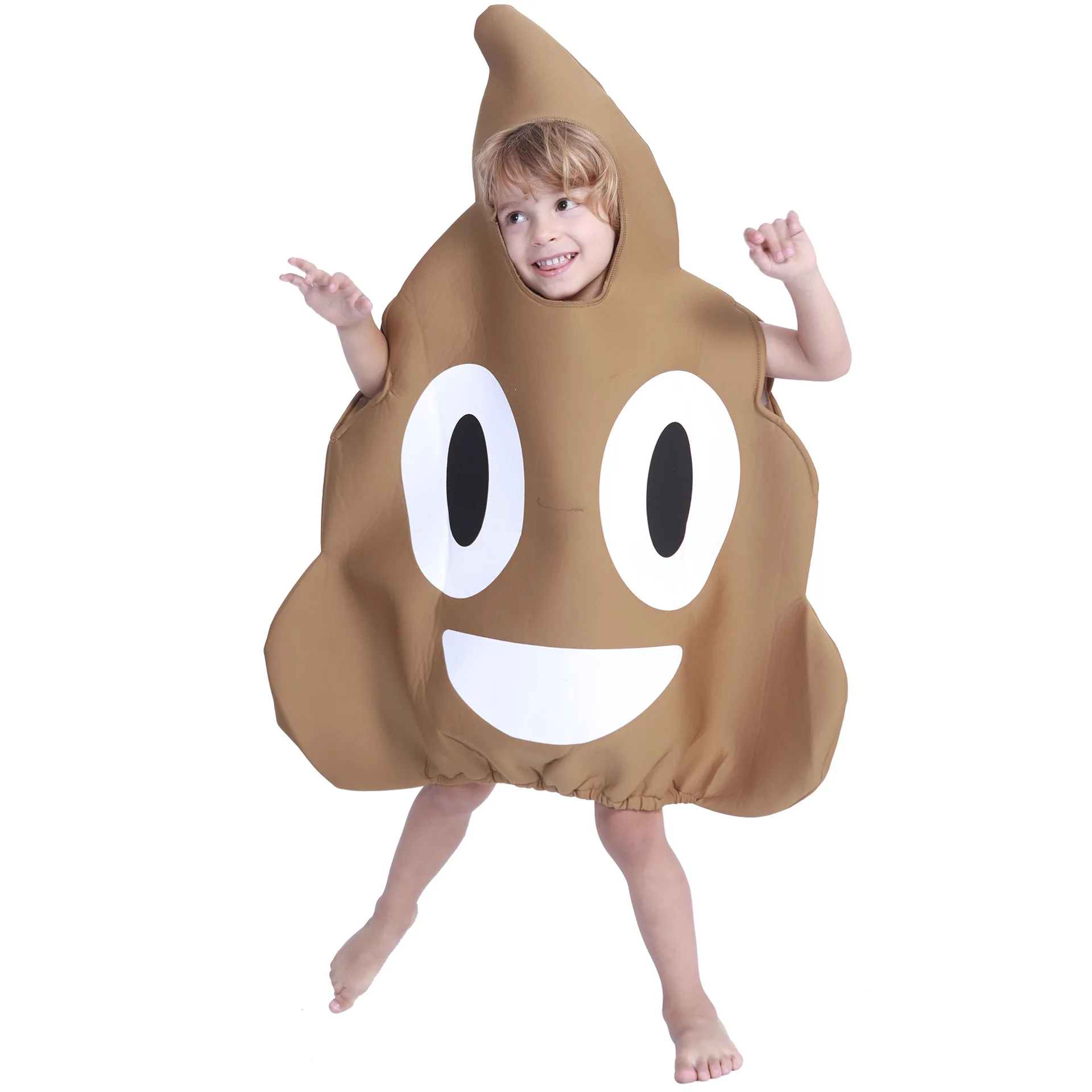 

Unisex Boys Girls Halloween Funny Jumpsuits Costumes Kids Children Brown Poop Cosplay Carnival Purim Stage Role Play Party Dress