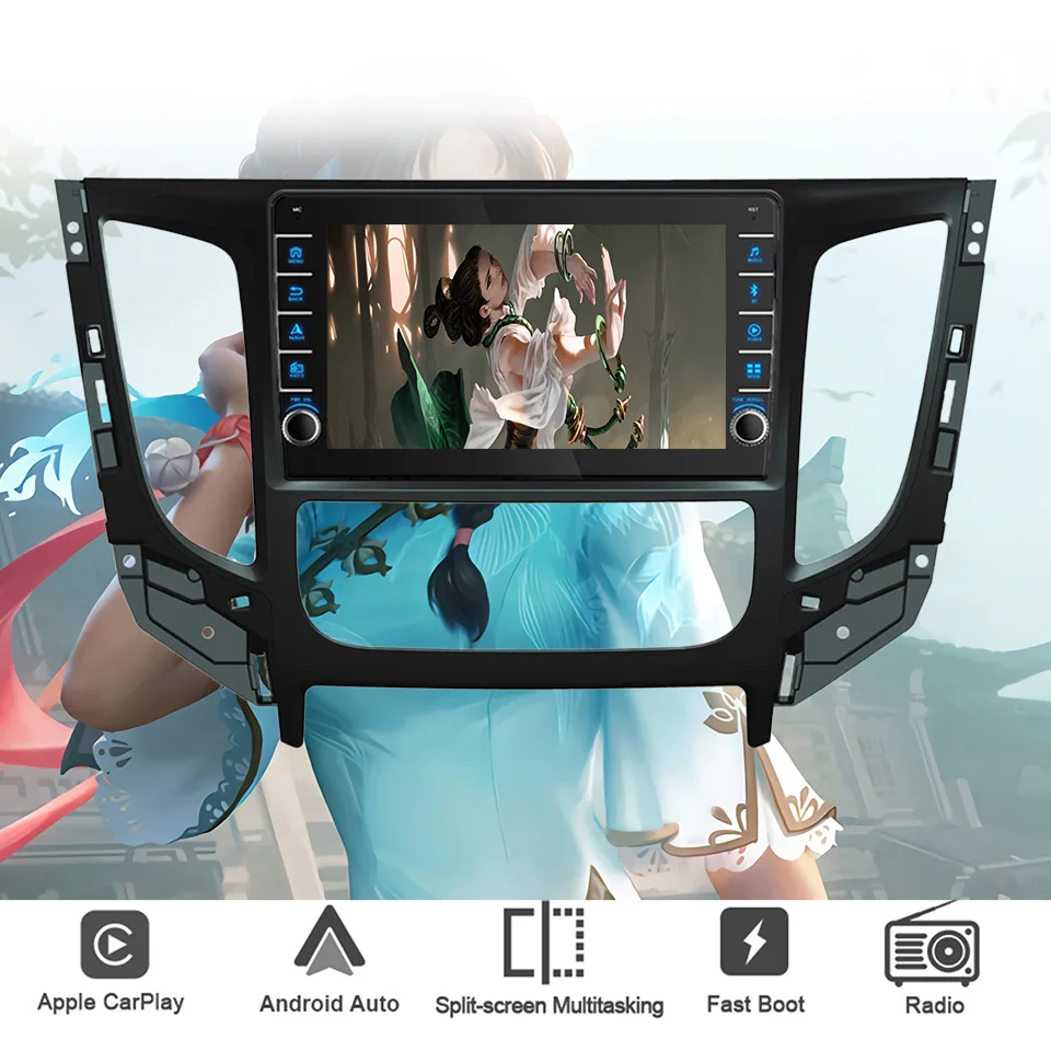 8G + 128G автомобильный радиоприемник GPS навигатор монитор для Mitsubishi Triton L200 2015 - 2019