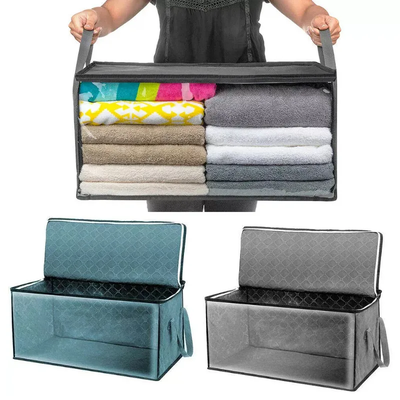 

3 Packs Clothes Storage Bags for Blanket, Bedding Comforter Foldable Organization for Closet and Underbed Storage Organizer