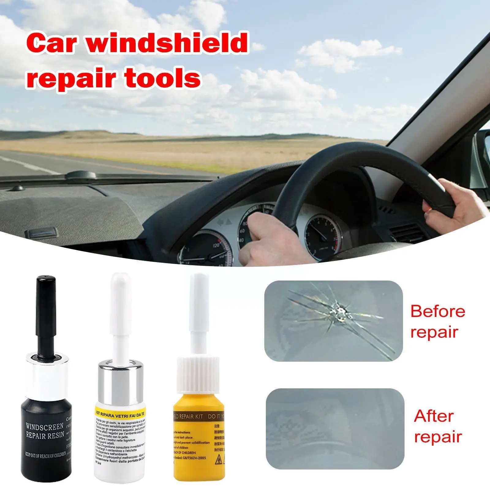 

Car Screen Repair Car Windshield Kits Curing Nano Reparatie Supply Tools Glas Window Car Home Fillers Maintenance Crack Scr J4J4