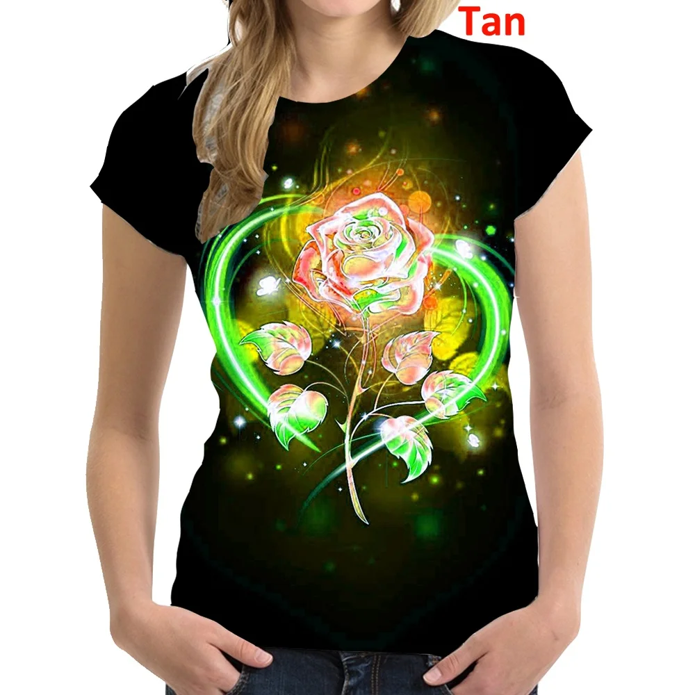 

Женская модная летняя блузка с круглым вырезом и коротким рукавом, свободные повседневные топы с цветочным принтом, блузка, рубашка, 2022