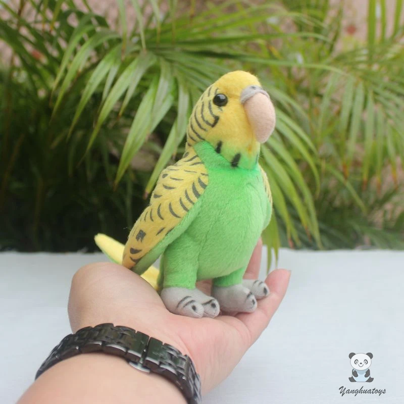 

Real life plush green Budgerigar dolls toy cute parrot Decoration stuffed toys birds model