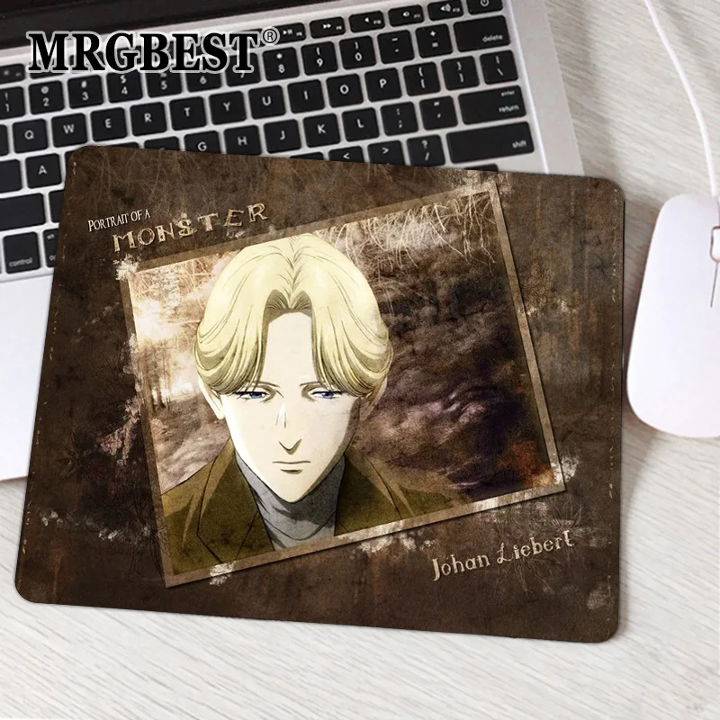 

Desk Rug Mouse Ped Johan Liebert Monster Game Mouse Pad Desk Mat Custom Pad Anime Desk Protection Mousepad Silicone Gaming Mat
