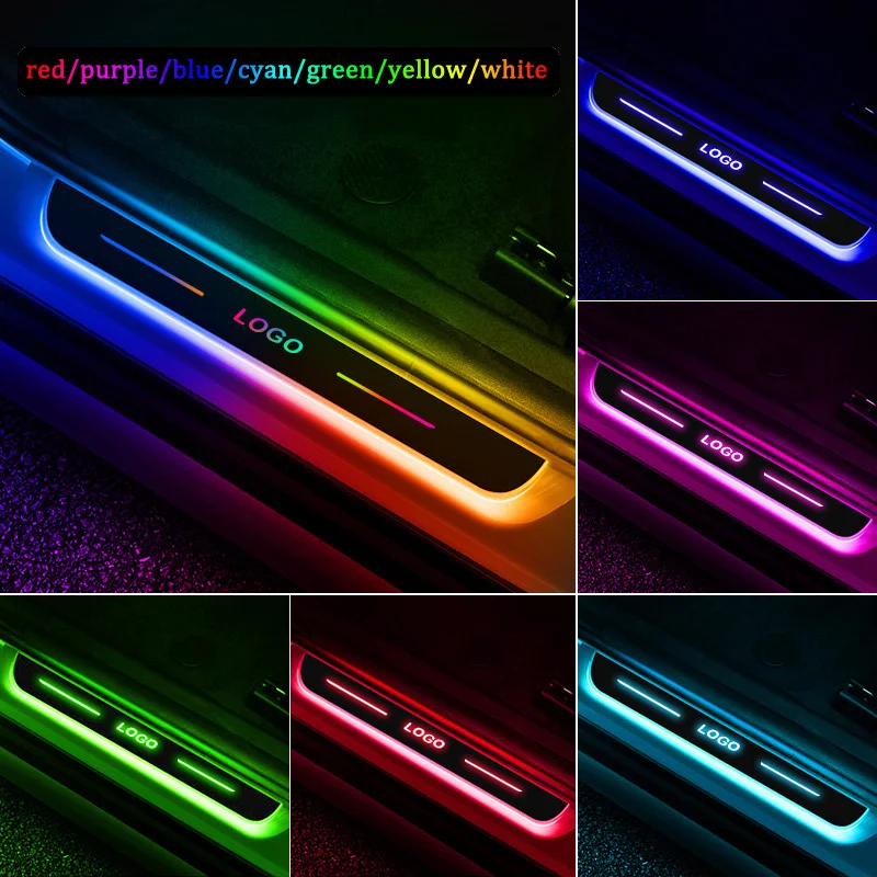 

Задний порог двери с логотипом на заказ, динамическая Задняя панель для Volkswagen Passat Golf Jetta Scirocco CC