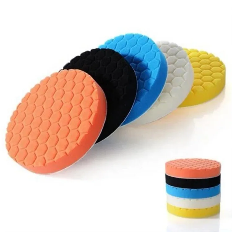 

5inch Car Polishing Disc 5Pcs/Set Self-Adhesive Buffing Waxing Sponge Wool Wheel Polishing Pad For Car Polisher Drill Adapter