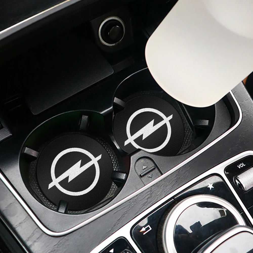 

Car Emblem Coasters Non-slip Cup Mat Car Interior Accessories For OPEL Astra Corsa Insignia Vectra Zafira Opc Astra Corsa Mokka