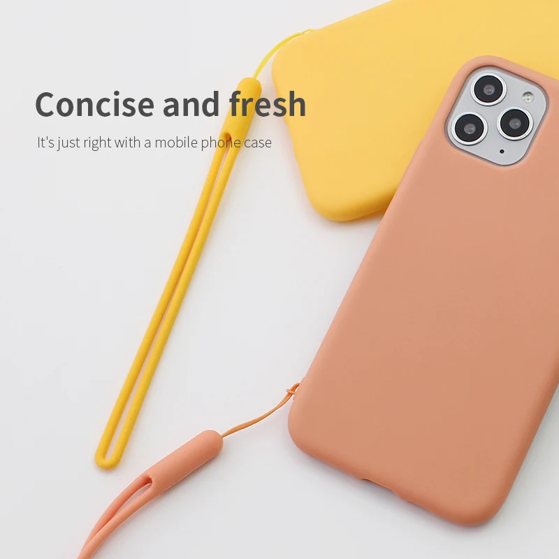 Silicone Cell Phone Lanyard For iPhone Xiaomi Holder Wrist Straps Keychain Camera Strap ID Card Gym USB Badge Cord Hanging Rope