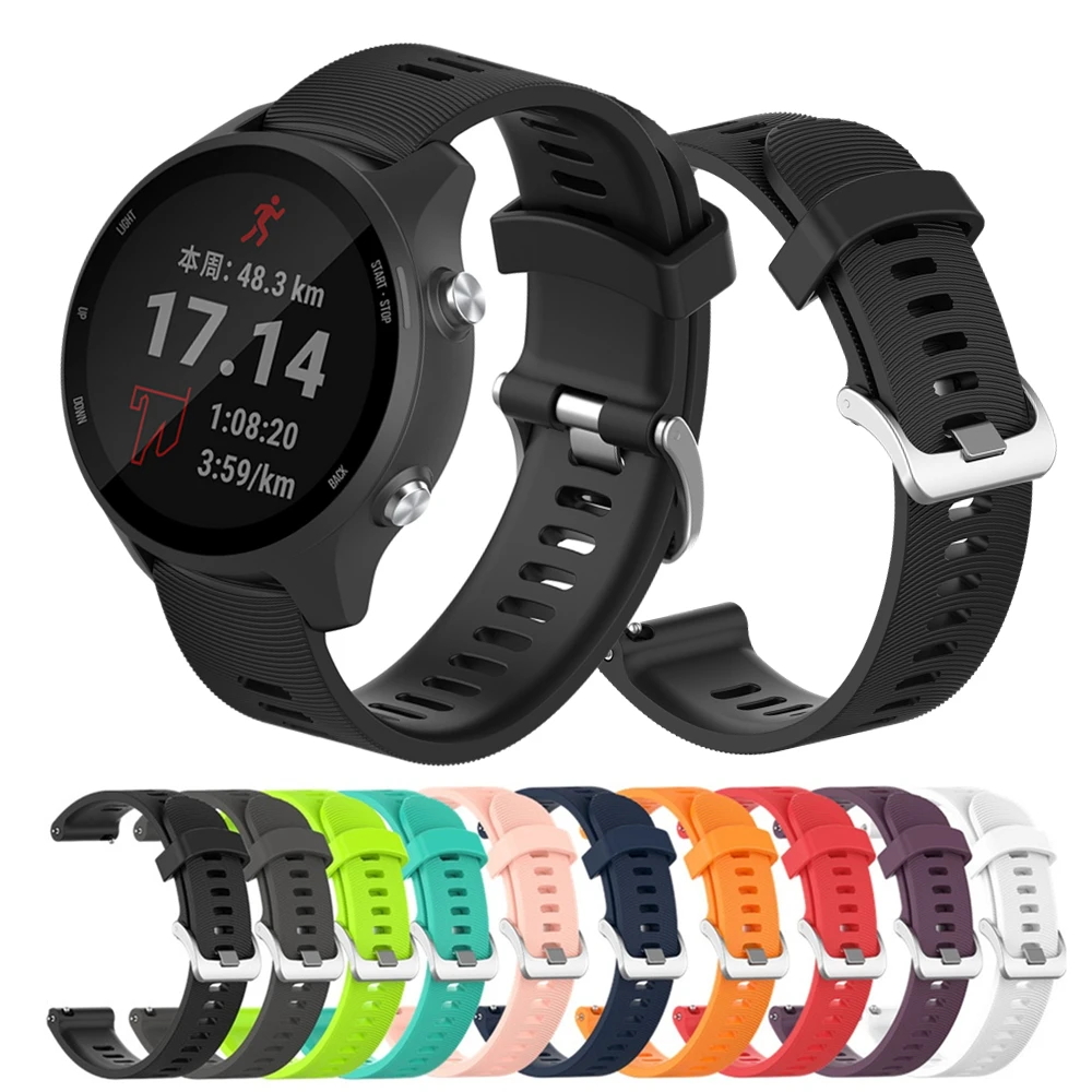 

Ремешок силиконовый для Samsung Galaxy Watch 4/Active2/Huawei Watch 42 мм, полосатый браслет для Amazfit Watch Bip 42 мм, Correa, 20 мм