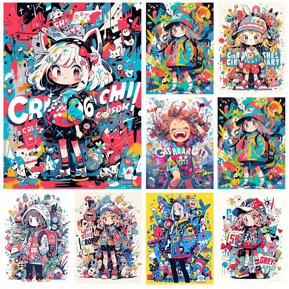 5D Комплект Алмазной Живописи Для Девочек С Героями Мультфильмов Дышащий Узор