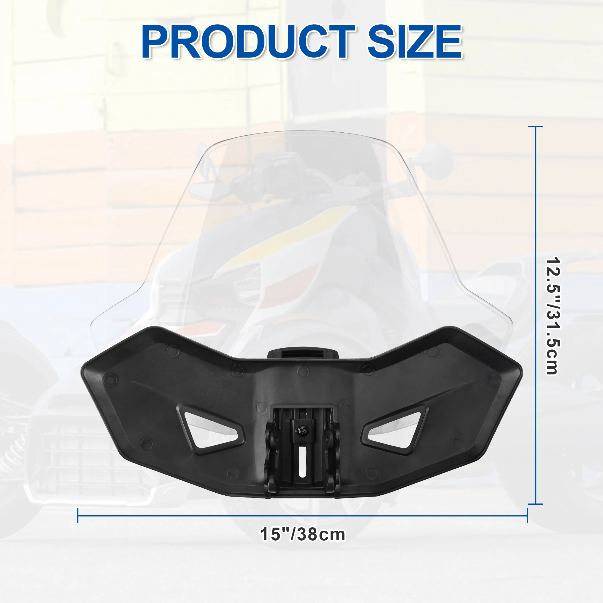 Фото Аксессуары для мотоциклов, регулируемое лобовое стекло с прозрачным твердым покрытием, спортивный дефлектор для приключений для Can Am Ryker 600 900 Rally №2