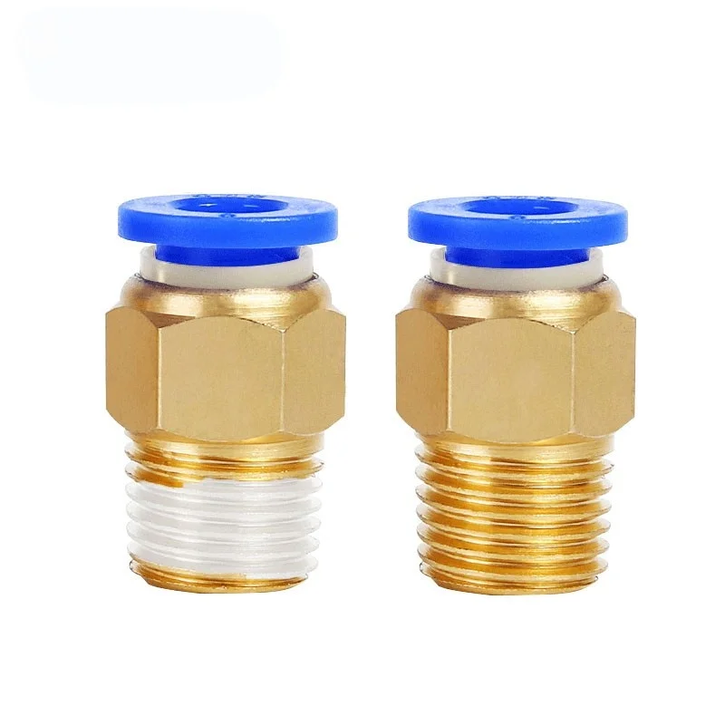 

PC Pneumatic Fitting Push Fit Hose Tube Connector Fittings Male Thread 1/8 1/4 3/8 1/2 Air Quick 4mm 6mm M5 8mm 10mm M6