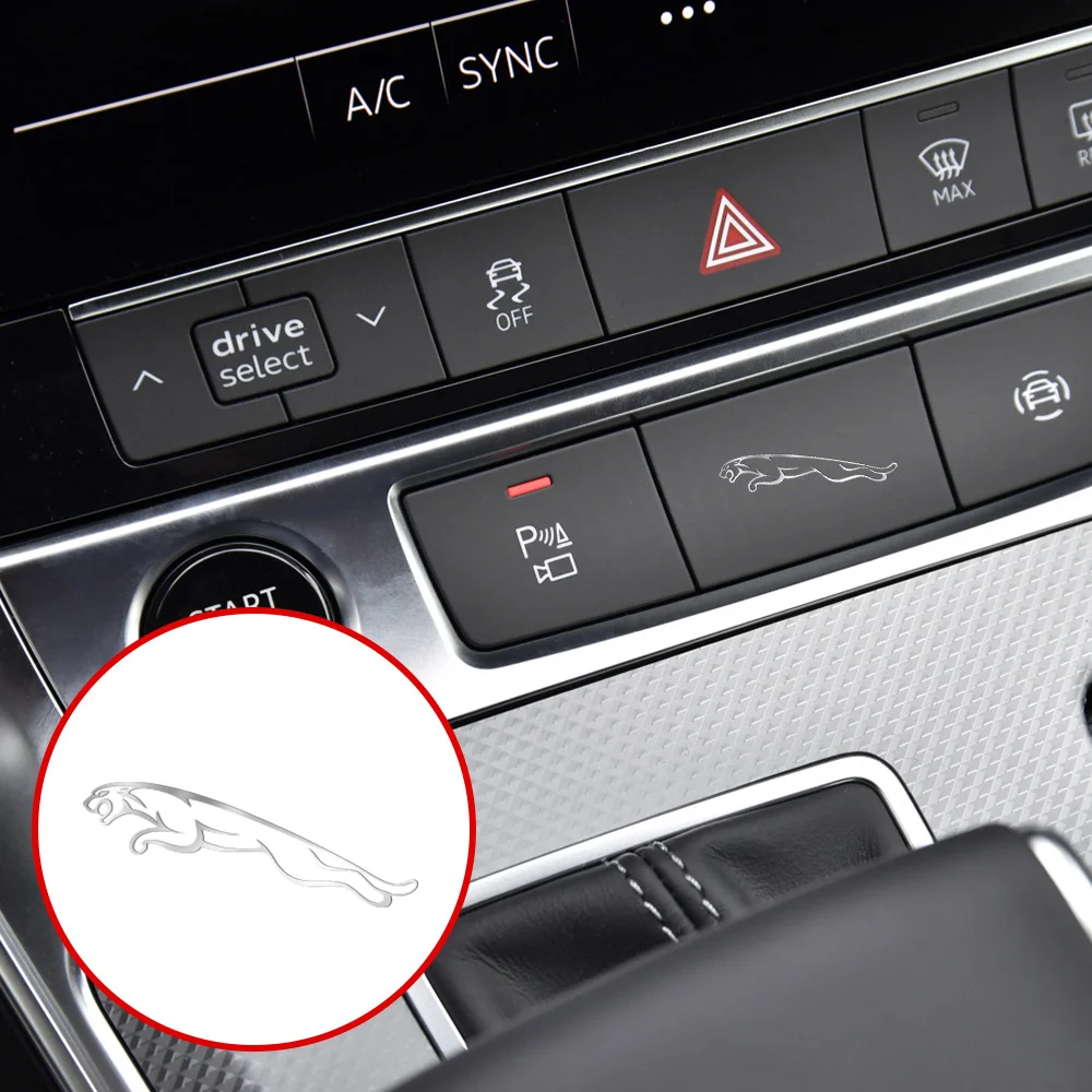 

10Pcs Car Interior Nickel Emblem Stickers Decal Car Accessories For Jaguar XK XF XJ XE XEL XFL F-PACE E-PACE V8 I-PACE C-X75