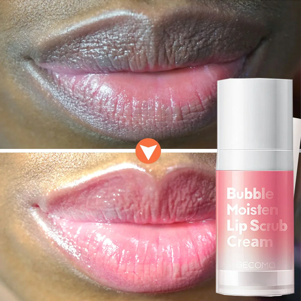 

High Quality Bubble Remove Dark Lips Balm Pink Lips Bleach Cream Moisturizing Exfoliate Lighten Dark Pigment Remove Dead Skin