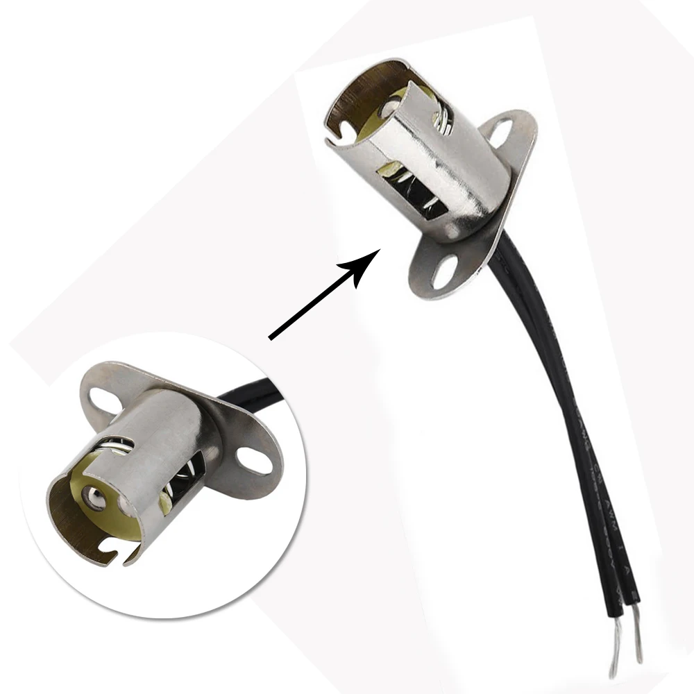 

1Pcs Universal 1157 BAY15D LED Light Lamp Bulb Socket Holder With Wire Connector Car Auto Truck Interior Accessories