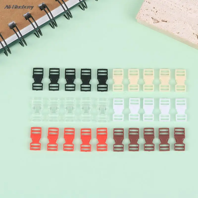 

10 шт. 6 мм крошечная Пряжка для «сделай сам», кукольный мешок, пластиковый браслет ручной работы, ремешок, пряжка, мини-рюкзак, кнопка, кукольный домик, аксессуары для кемпинга