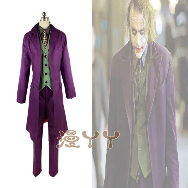 Костюм для косплея Heath Ledger мужской костюм Джокера из фильма Темный рыцарь на