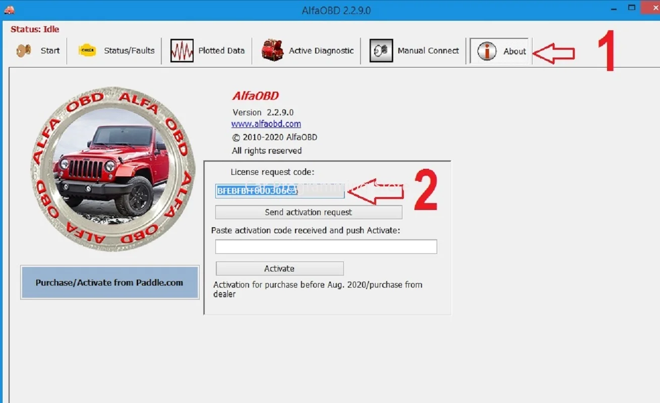 AlfaOBD v 2.2.9.0 для Windows с полной лицензией — диагностика Alfa Fiat Lancia Abarth Dodge RAM Chrysler Jeep