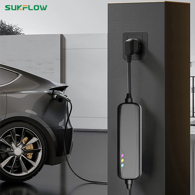 Портативное автомобильное зарядное устройство Sukflow Tesla 32A 7 кВт новое