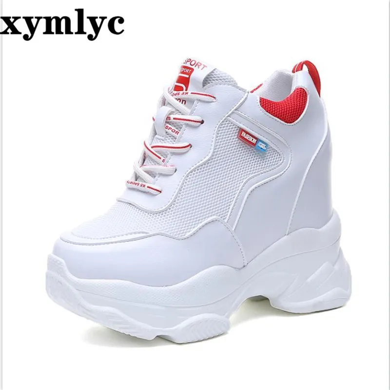 2020 spring autumn fashion platform shoes casual sweet sports shoes shallow mouth Femmes Height Increase Shoes White mujer