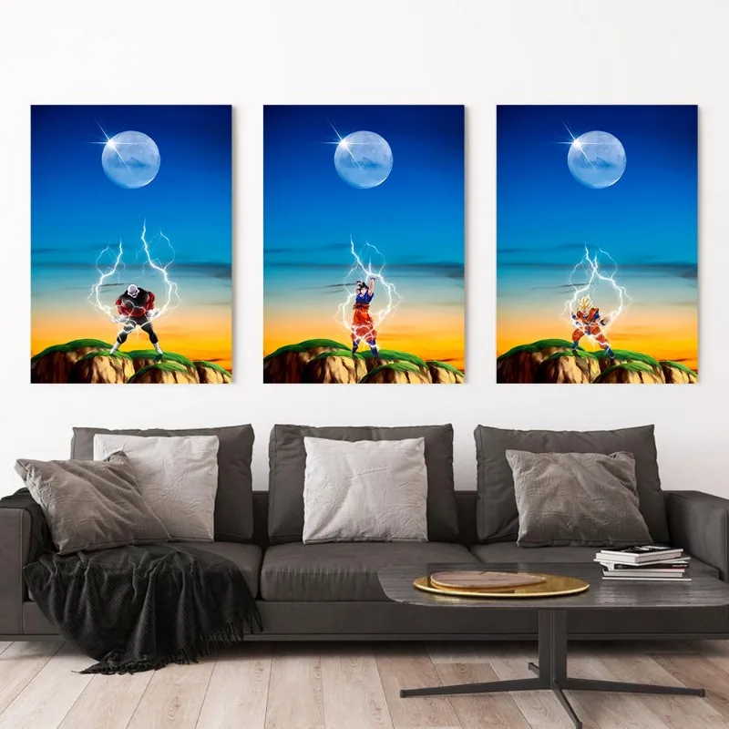 Аниме-постер Драконий жемчуг на холсте Аниме Супер Вегета солнце Гоку висячая