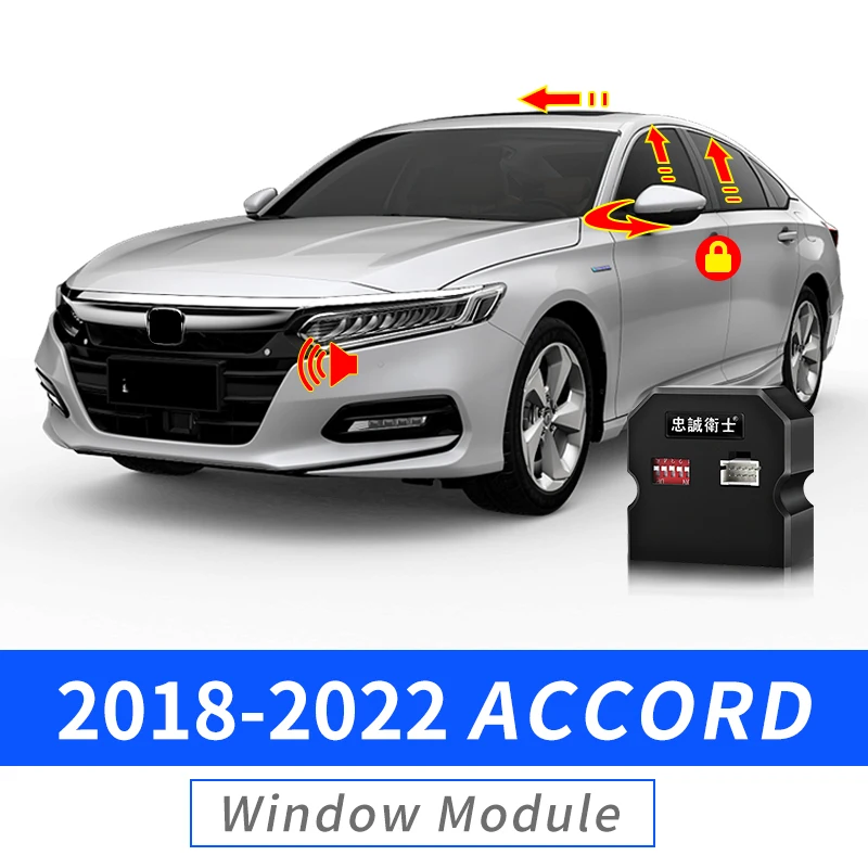 

Для 2008-2022 Honda Accord/Civic/Type блокировки автомобиля автоматическое закрытие окна и складное зеркало заднего вида, модуль OBD аксессуары