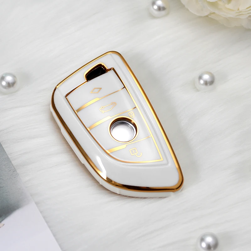 

4 Button TPU Car Key Case Cover Shell For BMW X1 X3 X5 X6 X7 1/3/5/6/7 Series G30 G20 G32 G11 F20 Z4 F48 F39 G01 G02 F15 F16 G07