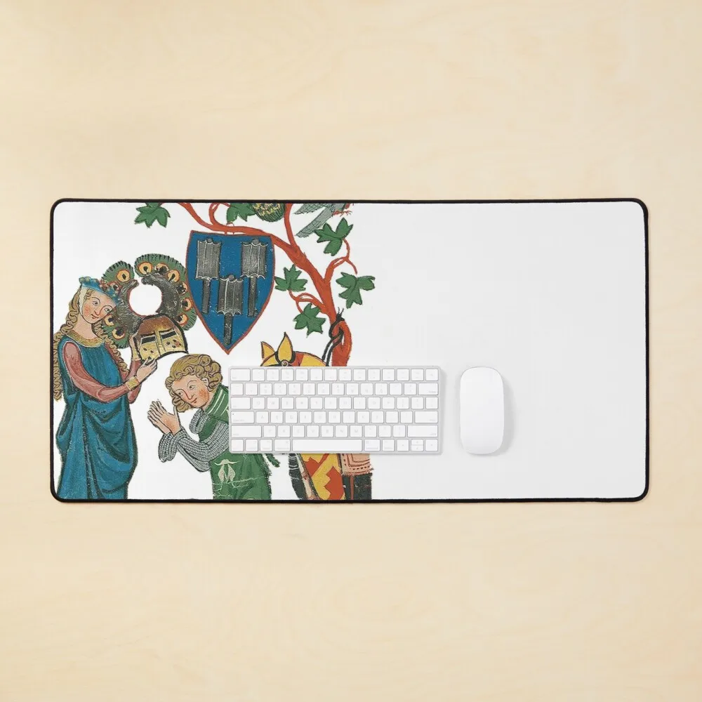 

Medieval German Minne art Mouse Pad Mousepad Non-Slip Rubber Base Mouse Pads for Computers Laptop Office Desk Accessories