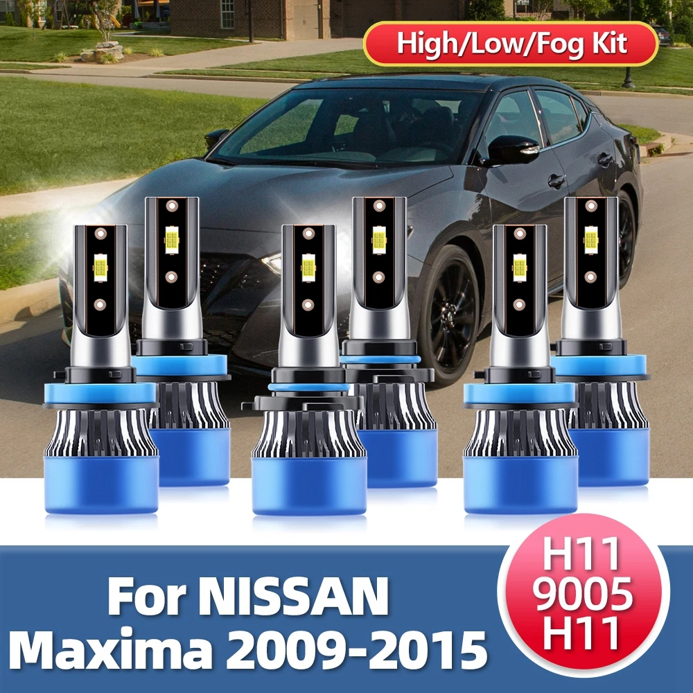 

Roadsun Headlight Foglight Bulb Super Bright White LED Fog Lamp For Nissan Lights For Maxima 2009 2010 2011 2012 2013 2014 2015