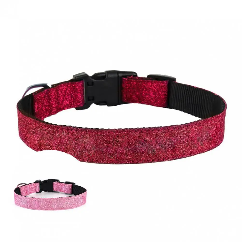 

Kitten Collar Pretty Adjustable Durable Webbing Glitter Dog Buckle Cats Collars for Kitty Pet Collar Cat Collar