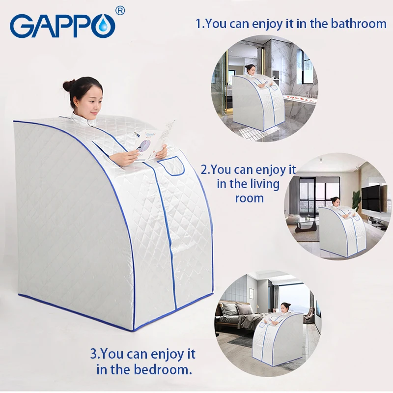 

GAPPO Portable Steam Sauna room Beneficial skin infrared sauna Weight loss Calories home SPA generator capacity 2L 110V