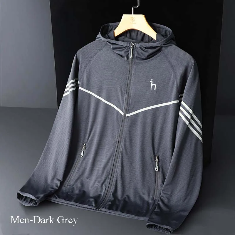 Men Golf Sunscreen Wear Summer Spring HAZZYS Breathable Skin Men's Jacket UV Hooded Thin Running Camping Jogging