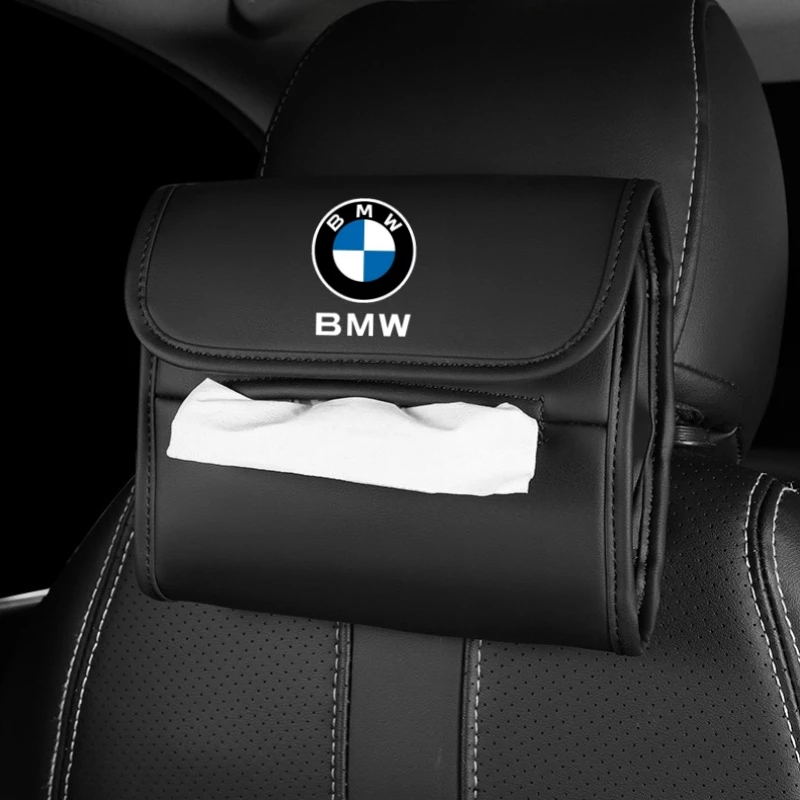 

1 шт. автомобильная кожаная подвесная коробка для салфеток на спинку сиденья, бумажная сумка для хранения салфеток для BMW E60 F10 E46 F30 E90 G11 G12 G30 G38 F20 X5 E70 E3